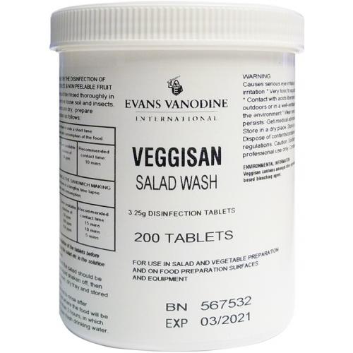 Effervescent Chlorine Tablets - Evans - &#39;Veggisan&#39; - 200 Tablets